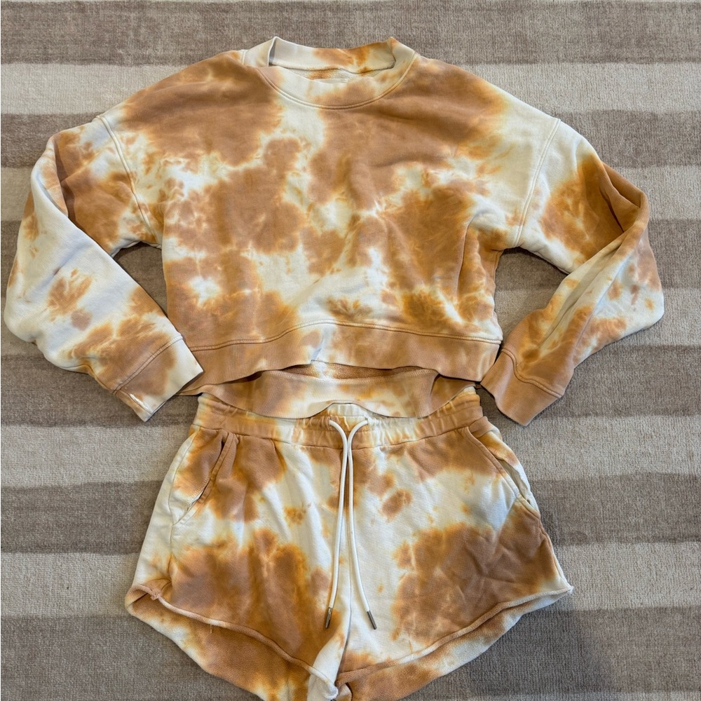 MATE the Label 100% Cotton Tie-Dye Sweatshirt and Shorts Set